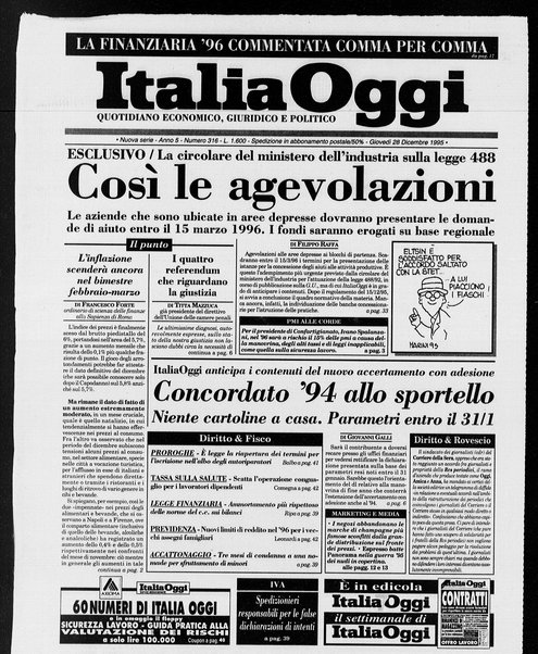 Italia oggi : quotidiano di economia finanza e politica